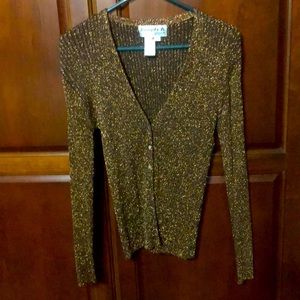 🌺Joseph A. - Copper sparkly  sweater cardigan
